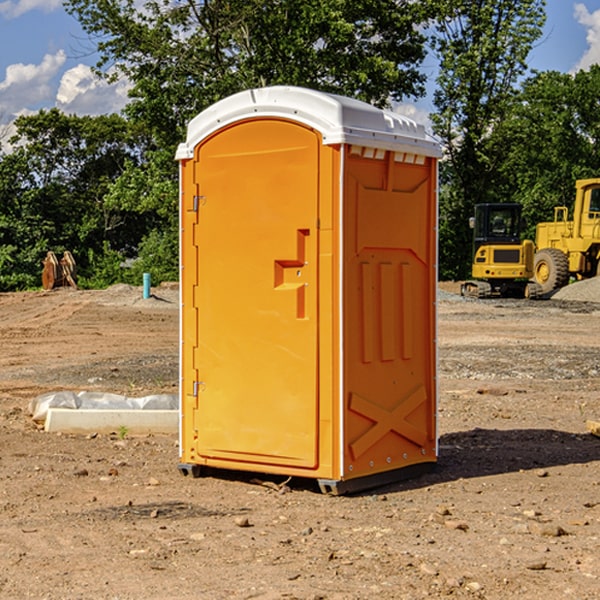 how often are the portable restrooms cleaned and serviced during a rental period in Montmorency County Michigan